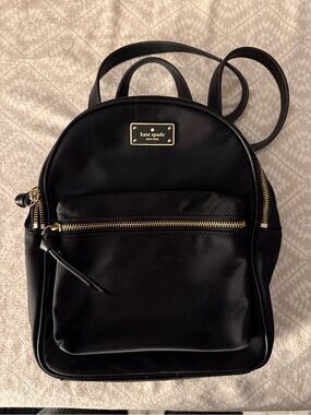 Kate Spade New York black nylon mini backpack